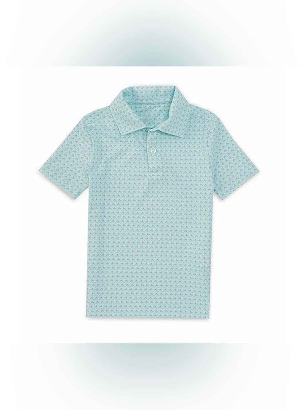 Class Club Boys Light Aqua Polo with Micro Pattern